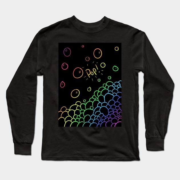 scratch art bubbles! Long Sleeve T-Shirt by goblinbabe